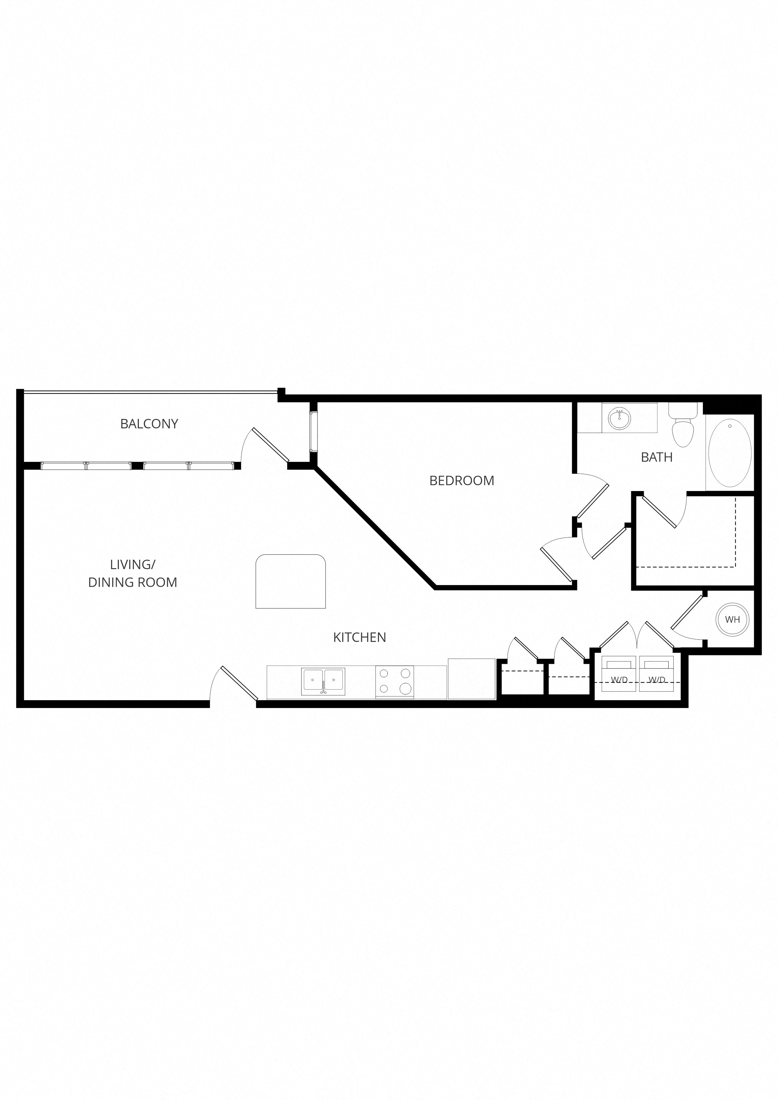 A8_OneBedroom floor plan